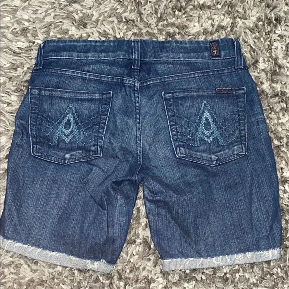 7 For All Mankind Embellished Distressed Shorts - Picture 6 of 15